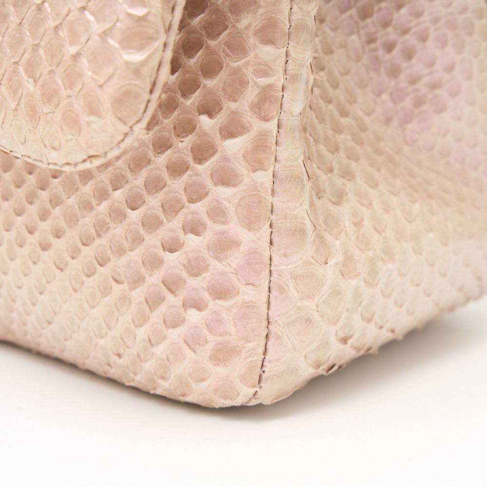 Chanel Bag Python Chain Pink Beige Shoulder Matelasse - Picture 12 of 16